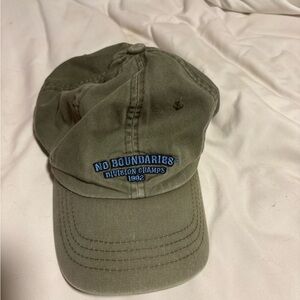 No Boundaries Olive Green Embroidered Baseball Cap